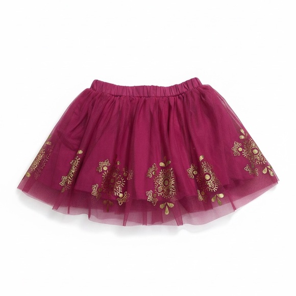 Disney Dresses & Skirts - Disney Magenta Tulle Skirt with Gold Embellishments